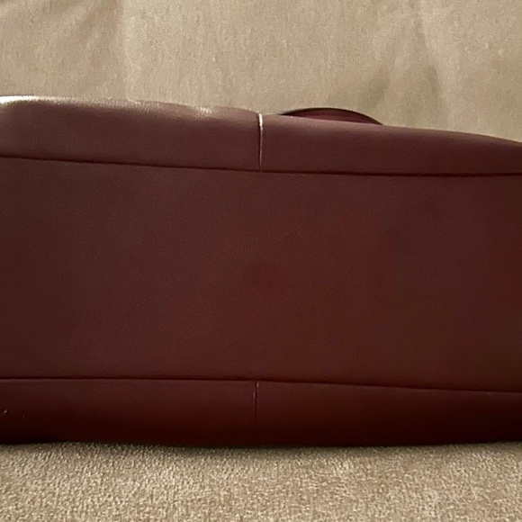 Coach Madison Shoulder Bag Maroon Leather & Suede F35723 - Picture 8 of 10